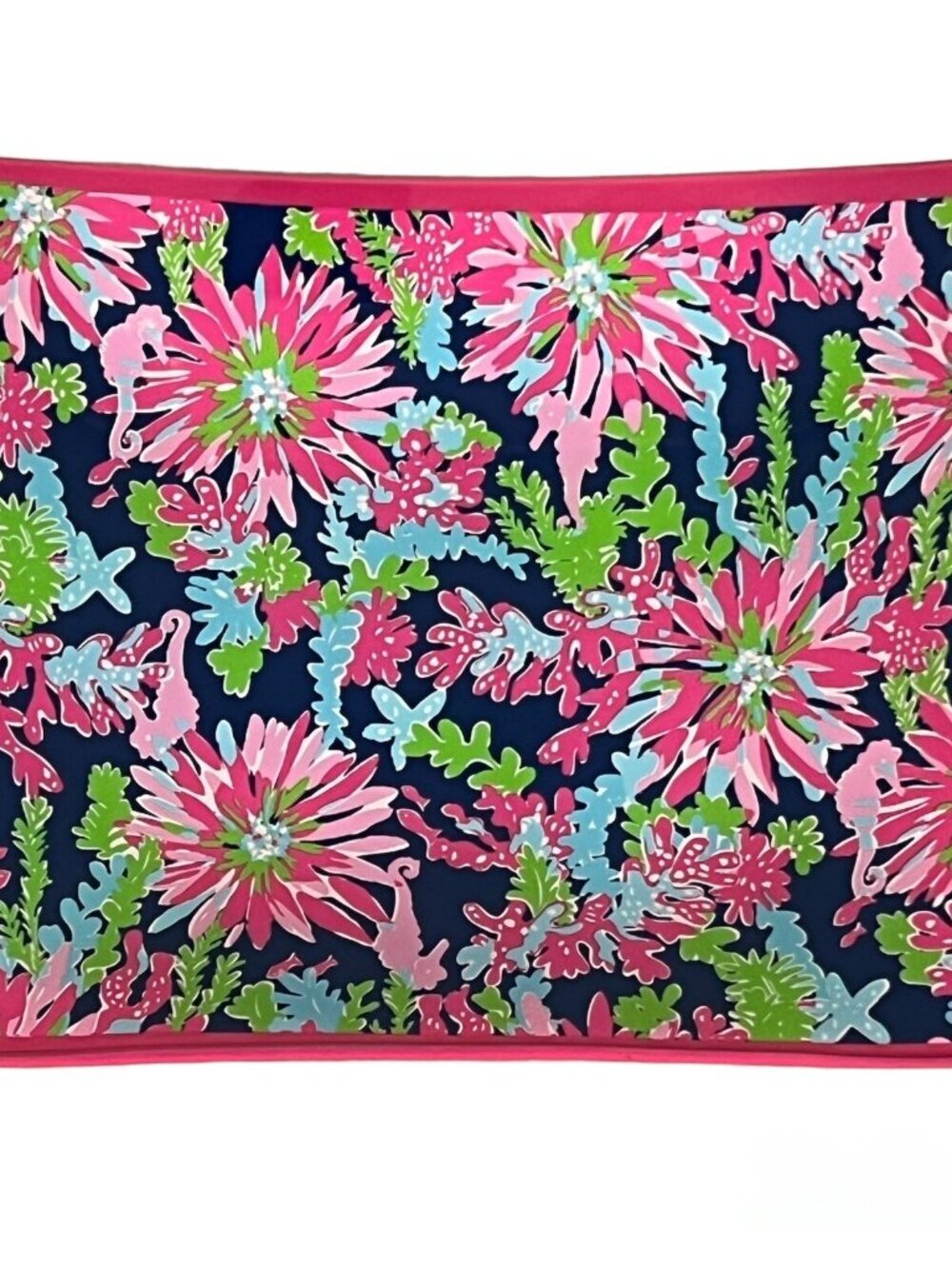 Lilly Pulitzer Glass Catchall Trinket Tray Dish Trippin‎ and Sippin Print